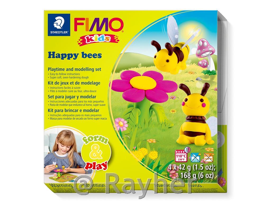 FIMO Kids set Bees4x42g, bastoncino per modellare