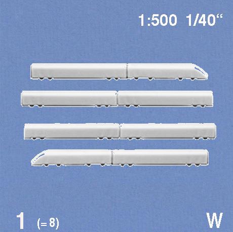 TRAIN SET, HIGH SPEED TRAIN 1:5008 CARS, TYPE 'ICE', W = 6 MM, WHITE