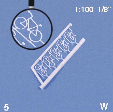 Biciclette 1:100Bianche, 5x