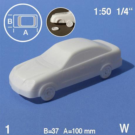 Automobili 1:50 L=100 mmBianche