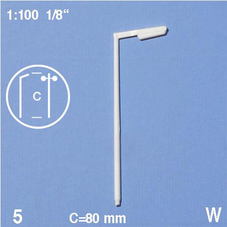 Lampione stradale 1:100 h=80 mm