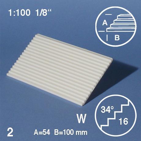 Scale 1:100 h=1,8 mm inclino = 34 gradi2 pcs