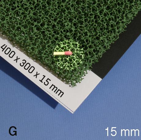 Plošča rastje 15 mm, zelena, 300x400 mm, 10 PPI / COARSE
