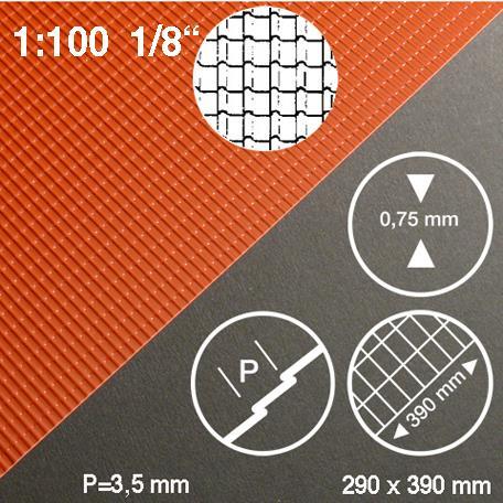 Strešniki standardni 1:100 h=3,5 mm, 290 x 390 mm, debelina