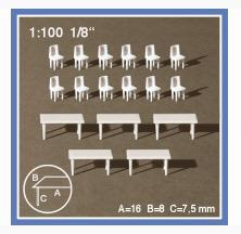 Sedie e tavoli 1:100Bianchi