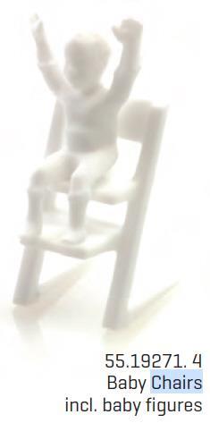 Sedie da bar/Sedie per bambini 1:50Bianchi