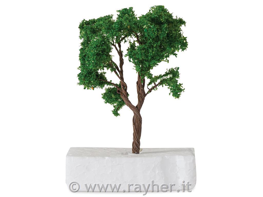 Albero deciduo modello 100 mm verde med.