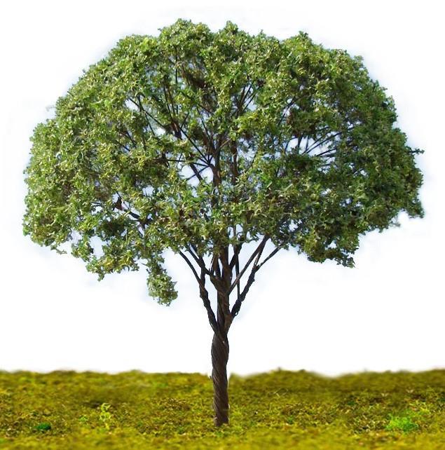Modello albero deciduo 100 mm verde scur