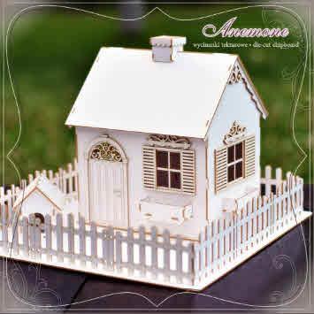 IZREZ IZ LEPENKE, 3D, HIŠA Z VRTOM, OGRAJO & PASJO UTO