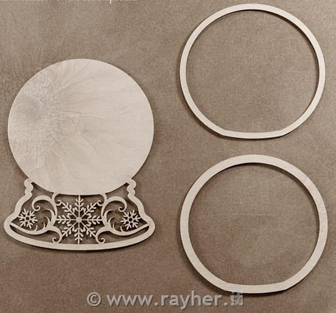 IZREZ IZ LEPENKE, SNEŽNA KROGLA ZA "SHAKER CARD"