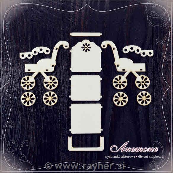 IZREZ IZ LEPENKE, 3D,VOZIČEK RETRO