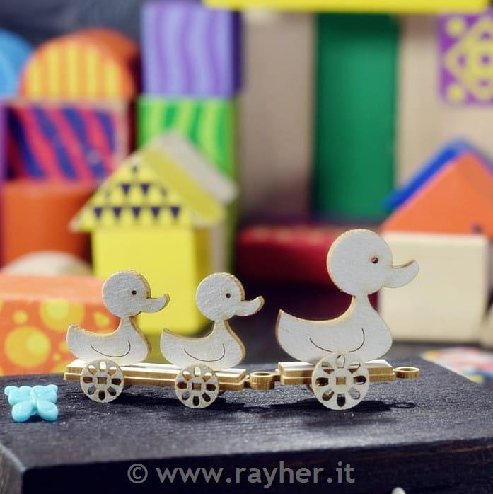 INTAGLI DI CARTONLEGNO, ANATRE