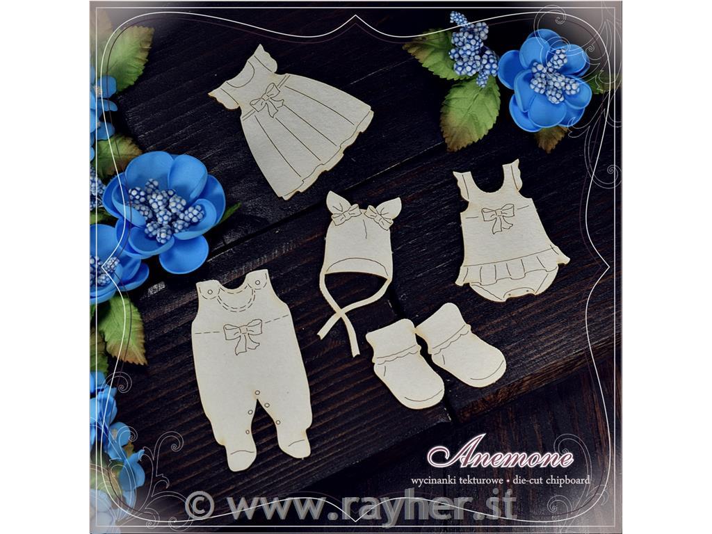 IZREZ IZ LEPENKE,OBLEKE ZA NOVOROJENČKA, ZA DEKLICO, SET 5