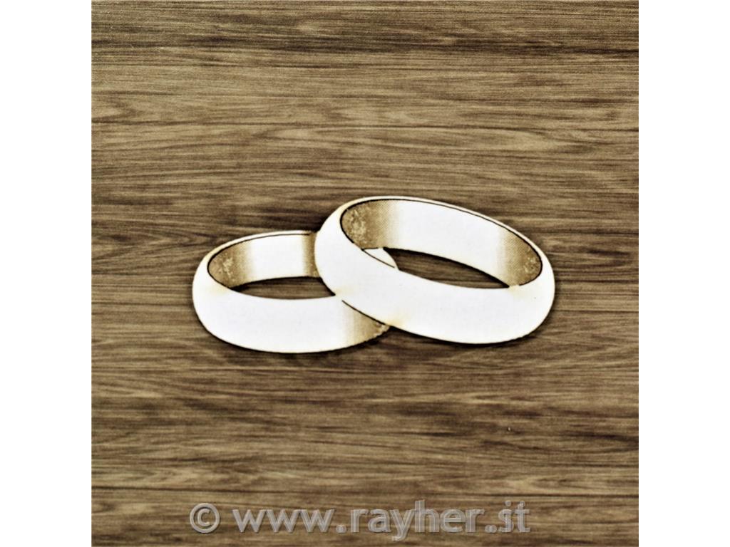 INTAGLI DI CARTONLEGNO, FEDI NUZIALI