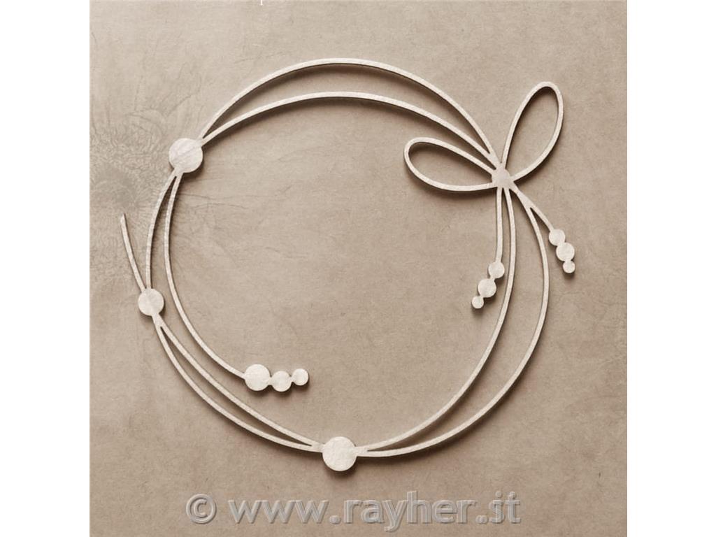 INTAGLI DI CARTONLEGNO, CORNICECON FIOCCO