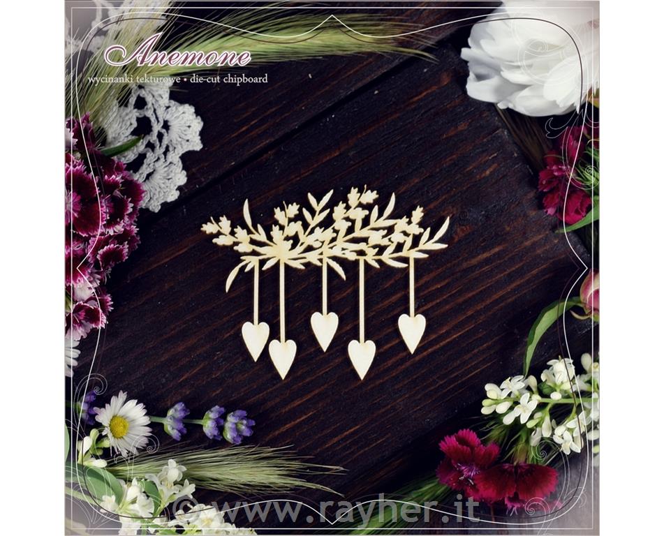 INTAGLI DI CARTONLEGNO, CUORICINIGHIRLANDA