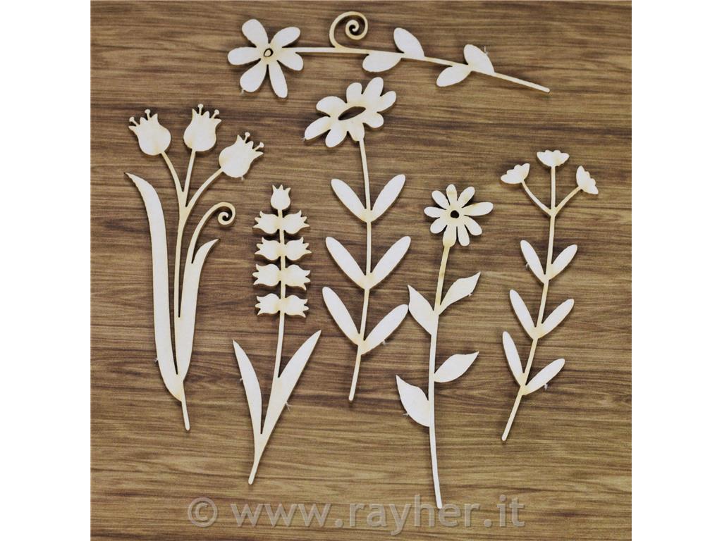 Izrez iz lepenke, Travniško cvetje, set6