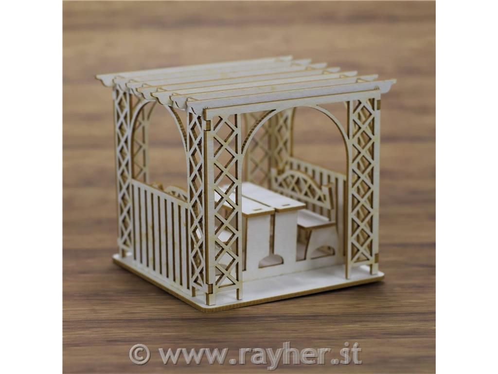 INTAGLI DI CARTONLEGNO 3D, Pergola