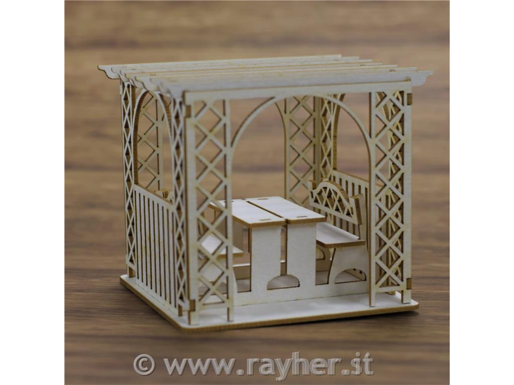INTAGLI DI CARTONLEGNO 3D, Pergola