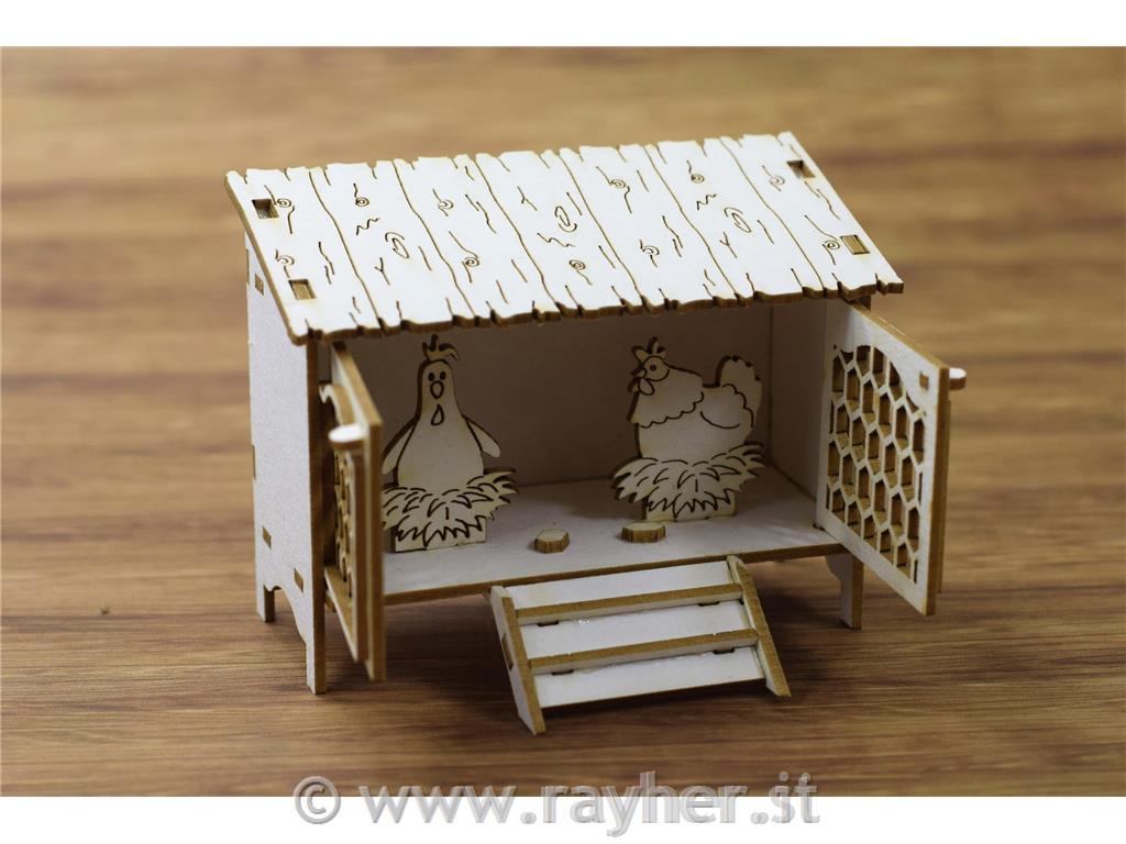 INTAGLI DI CARTONLEGNO, POLLAIO, 3D