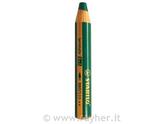 STABILO WOODY MATITA verde scuro 880/533