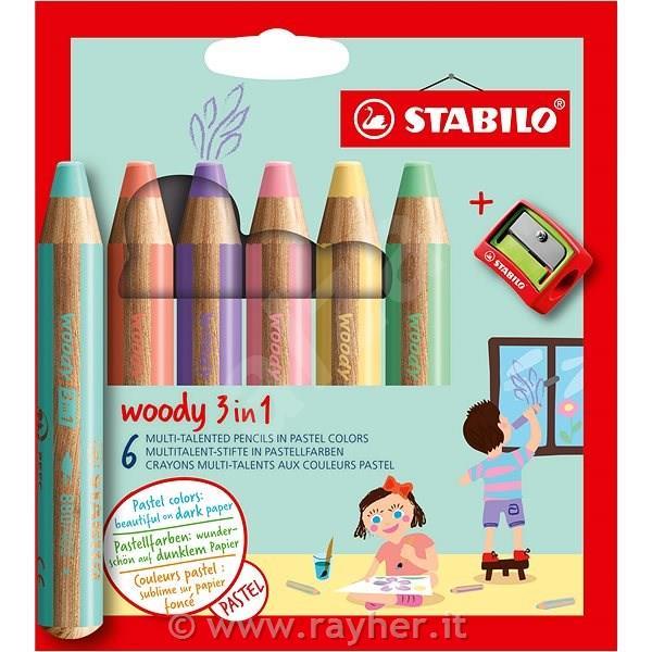 STABILO WOODY MATITE 3 IN 1 1/6+ Temperamatiteset 1/6