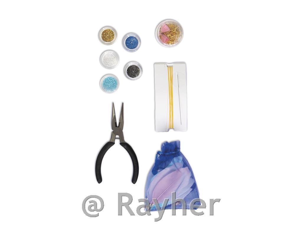 Set creativo Atelier de bijoux, Gioiellicon perline giapponesi e piume