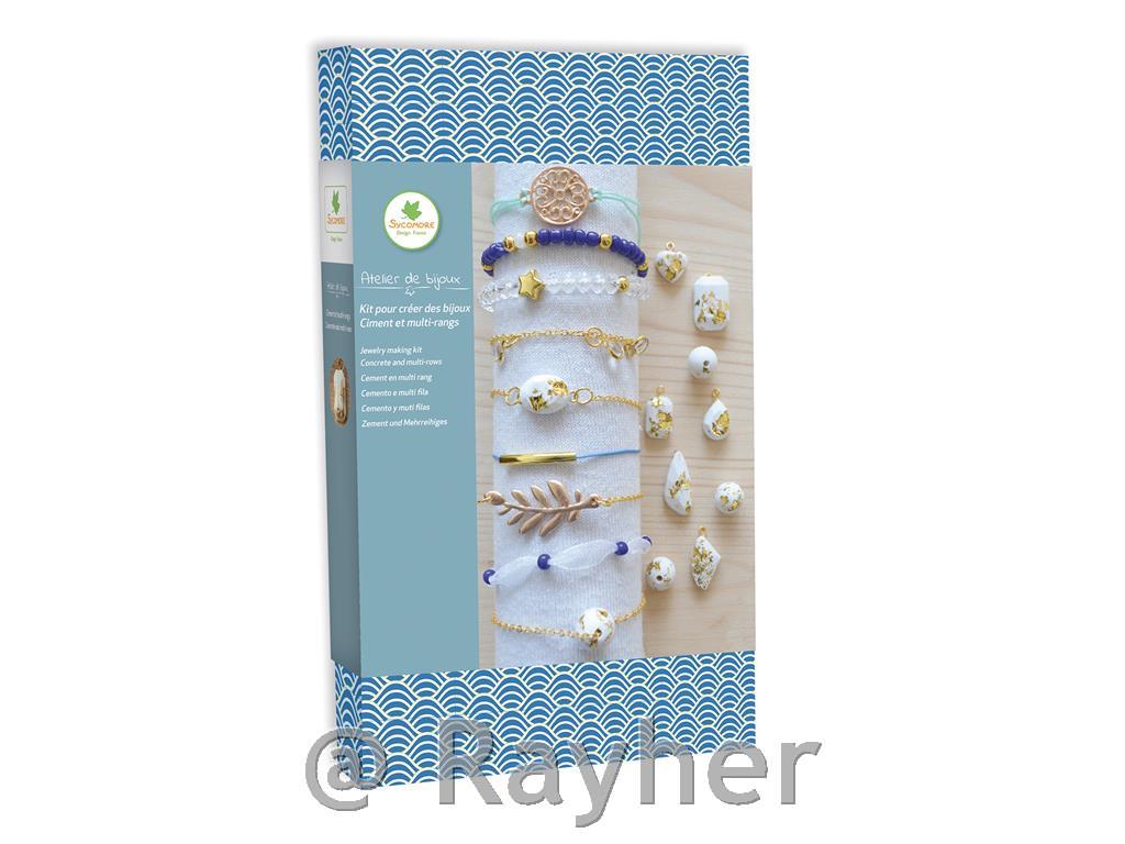 Set creativo Atelier de bijoux, Braccialetti multistrato, cemento creativo