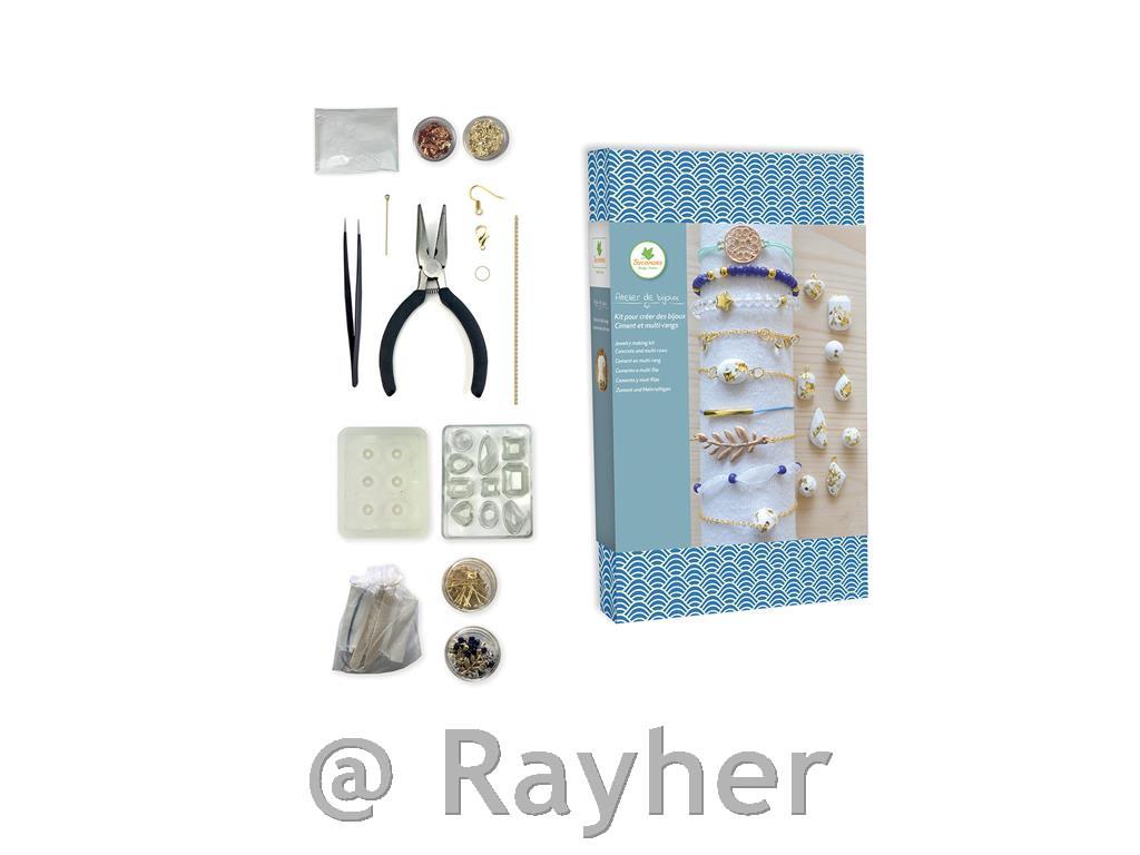 Set creativo Atelier de bijoux, Braccialetti multistrato, cemento creativo