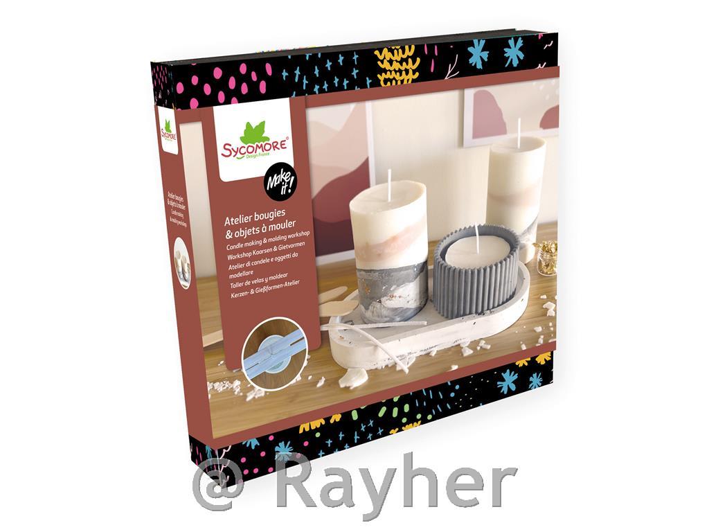 Set creativo Make It, Laboratorio di candele in cera di soia e Jesmonite