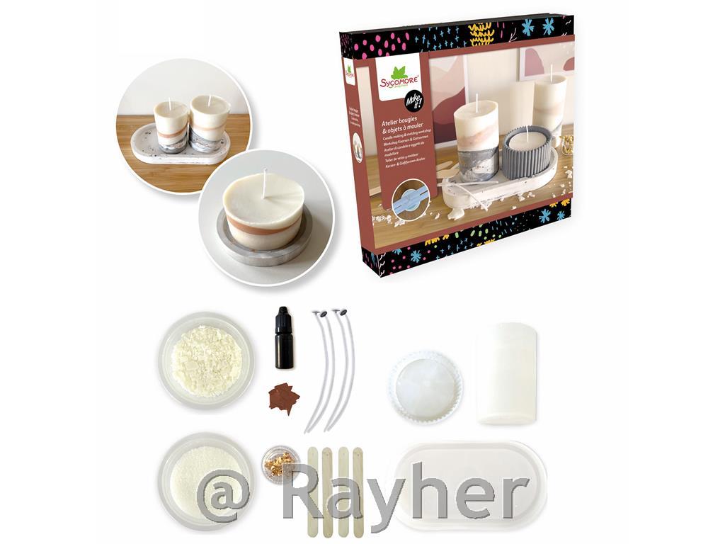 Set creativo Make It, Laboratorio di candele in cera di soia e Jesmonite