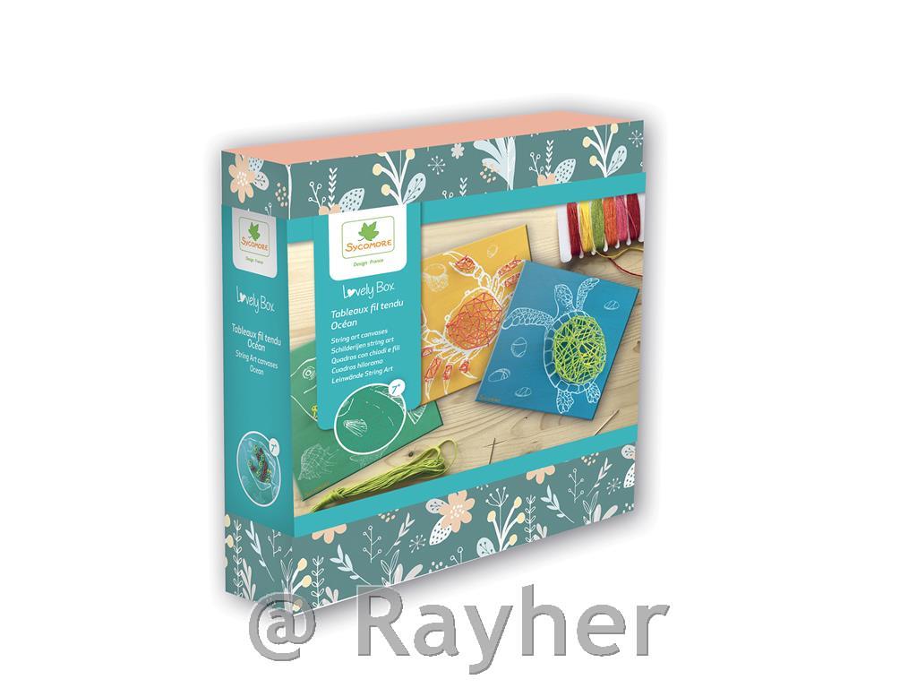 Set creativo Lovely Box, String Art, Oceano