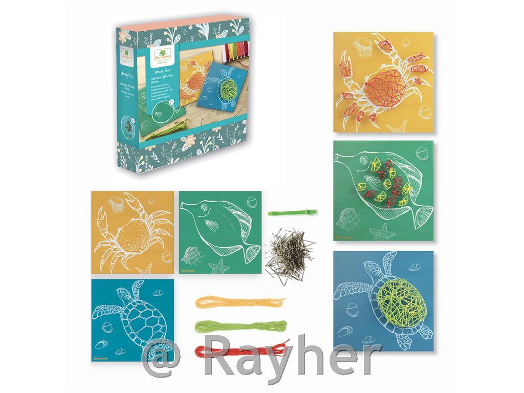 Set creativo Lovely Box, String Art, Oceano