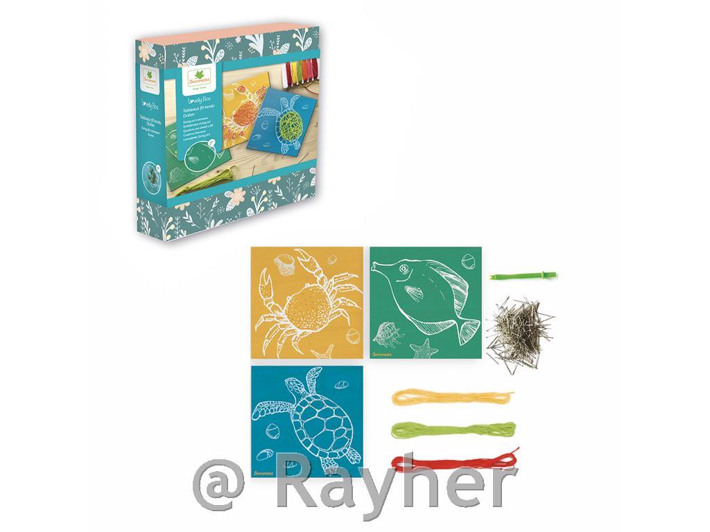 Set creativo Lovely Box, String Art, Oceano