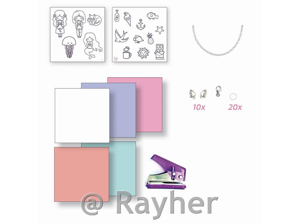 Set creativo Bijoux Box, Gioielli in plastica termoretraibile