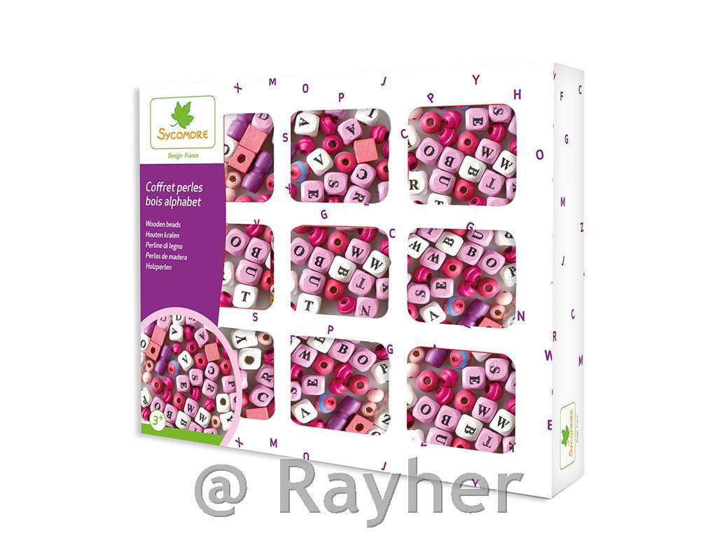 Set creativo, Perle in legno, Lettere