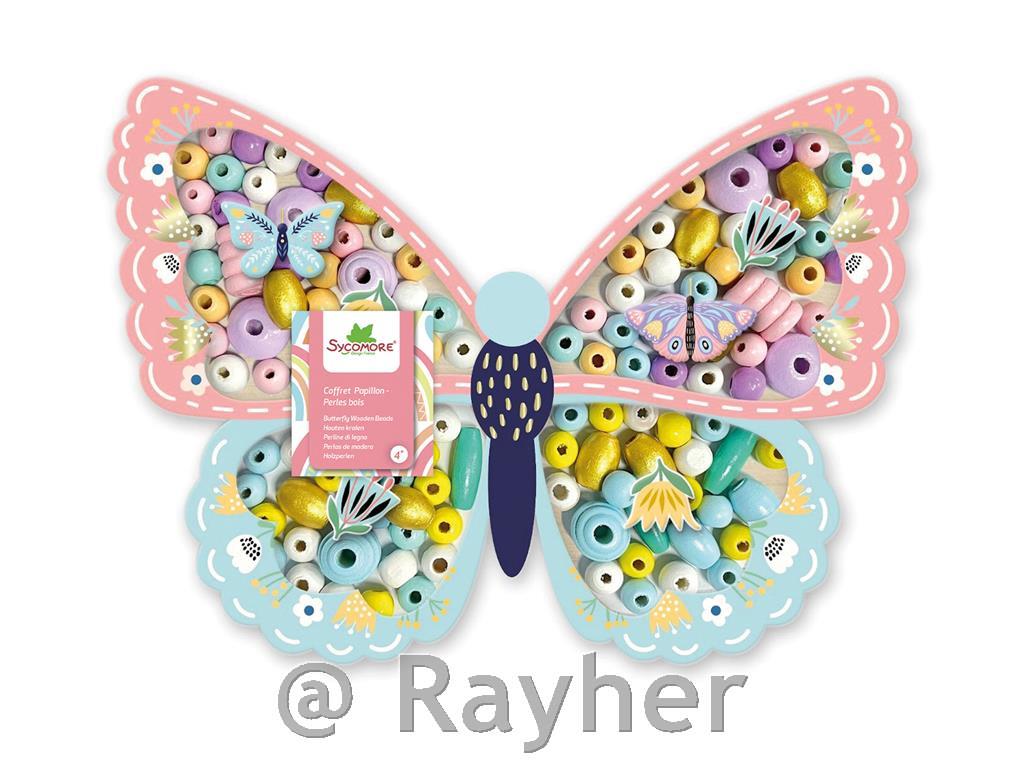 Set creativo perle in legno, Farfalla