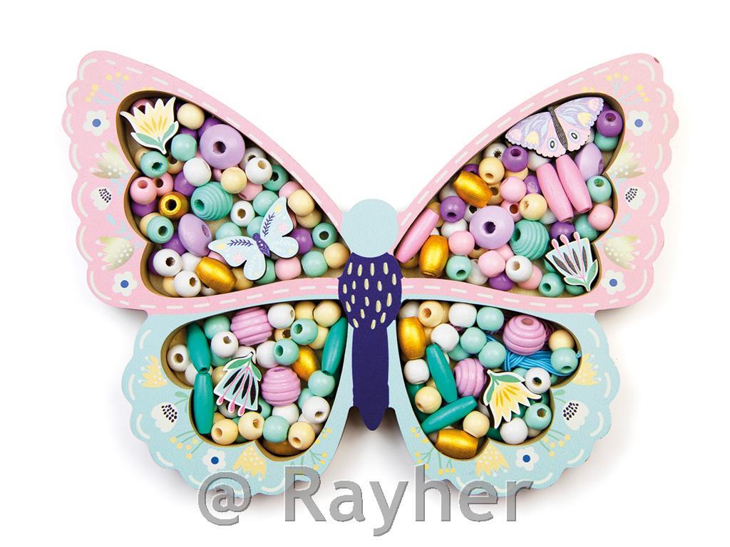 Set creativo perle in legno, Farfalla