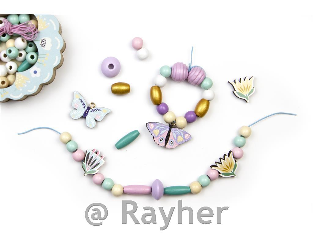 Set creativo perle in legno, Farfalla