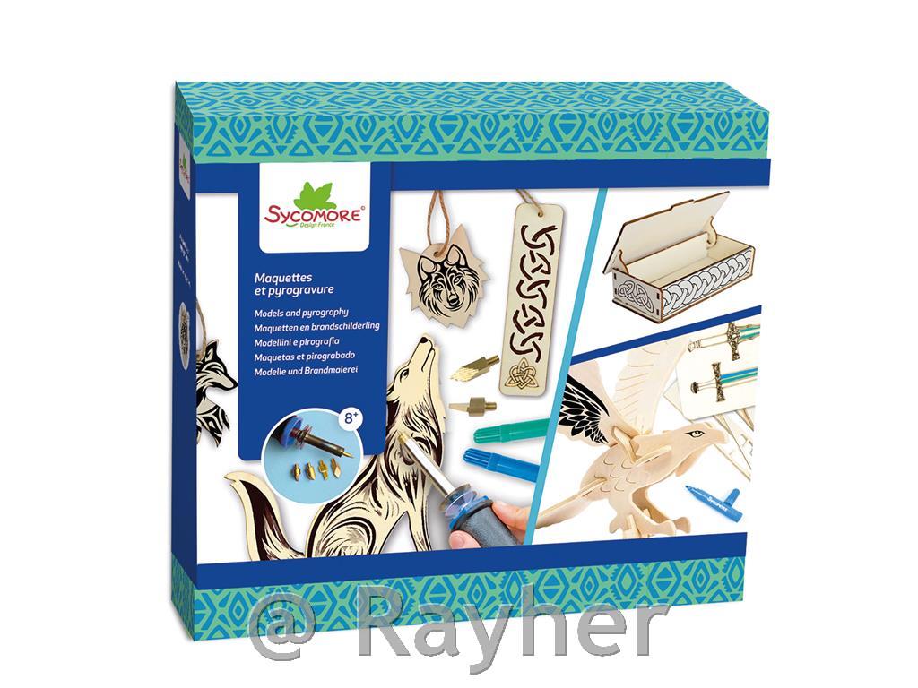 Set creativo Lovely Box, Decorazione dellegno con pirografo - Celtic