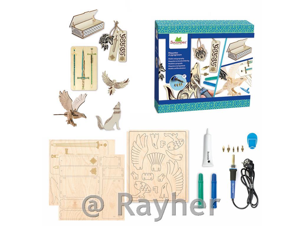 Set creativo Lovely Box, Decorazione dellegno con pirografo - Celtic