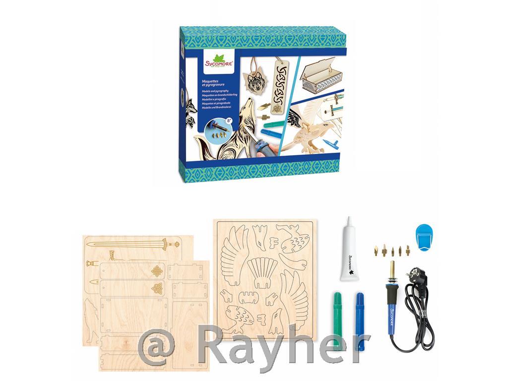 Set creativo Lovely Box, Decorazione dellegno con pirografo - Celtic