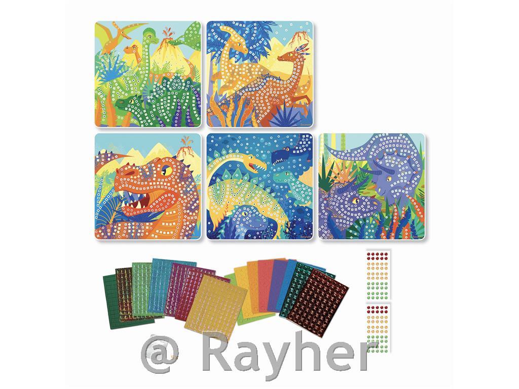 Set creativo Stick'N Fun Mosaico, Dinosauri