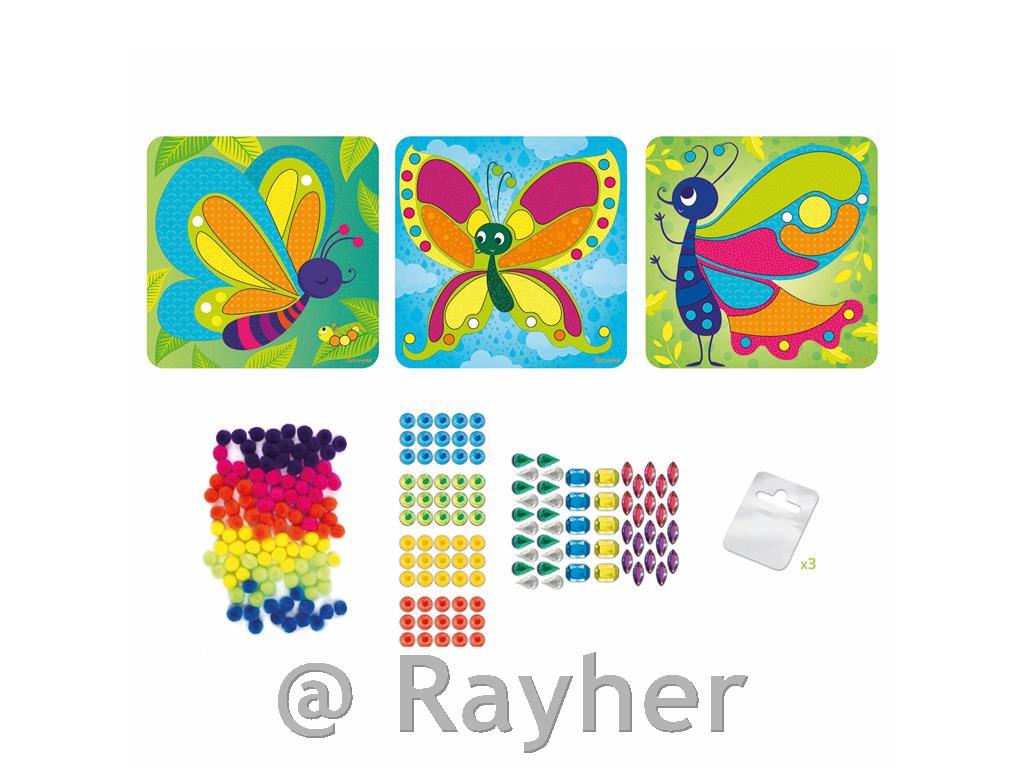 Set creativo Stick'N Fun Pompon, Farfalle