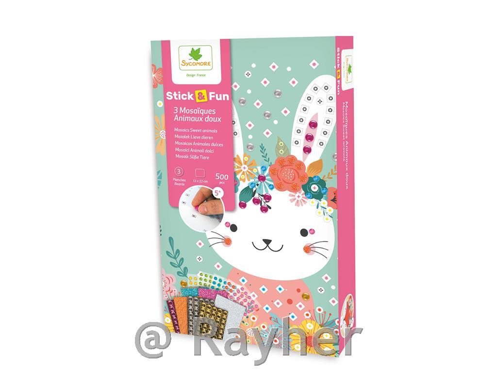 Set creativo Stick'N Fun Mosaico, Animali carini