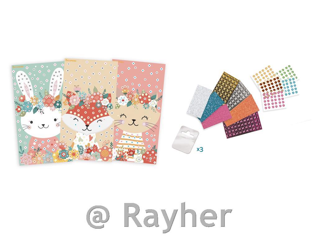 Set creativo Stick'N Fun Mosaico, Animali carini