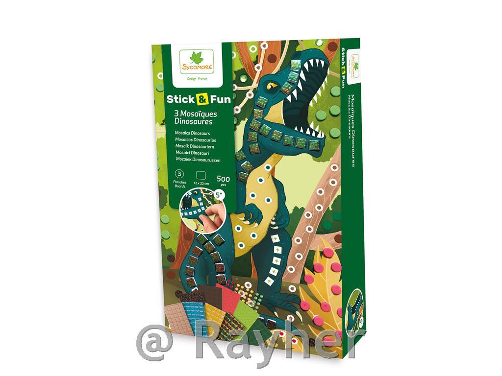 Set creativo Stick'N Fun Mosaico, Dinosauri