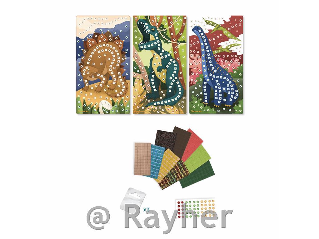 Set creativo Stick'N Fun Mosaico, Dinosauri