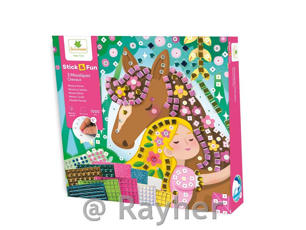 Set creativo Stick'N Fun Mosaico, Cavalli