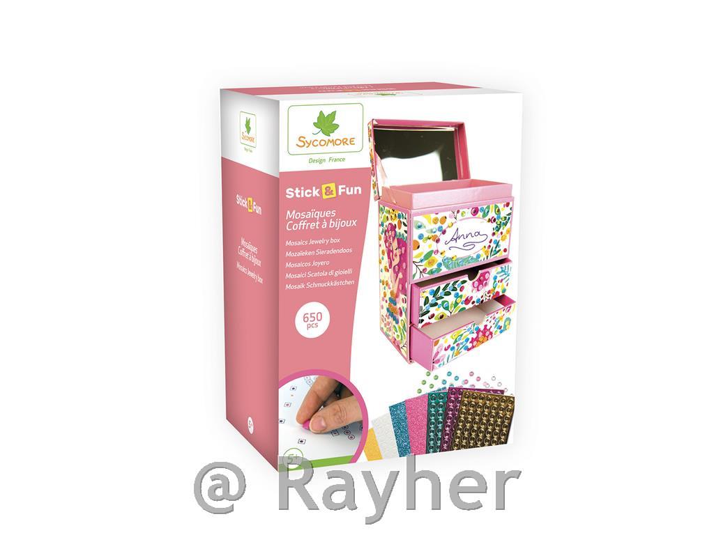 Set creativo Stick'N Fun – 3D Mosaico, Scatola portagioie